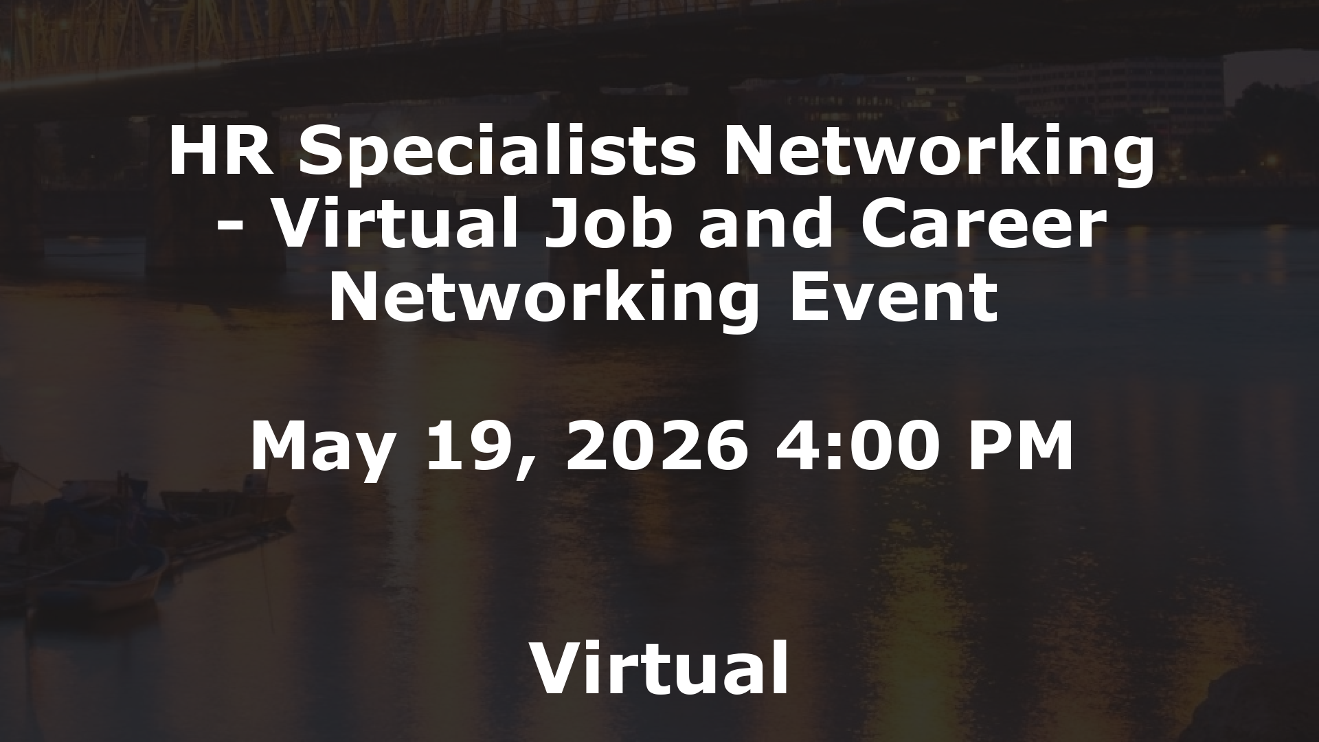 HR Specialists Networking - Virtual Job and Career Networking Event event image